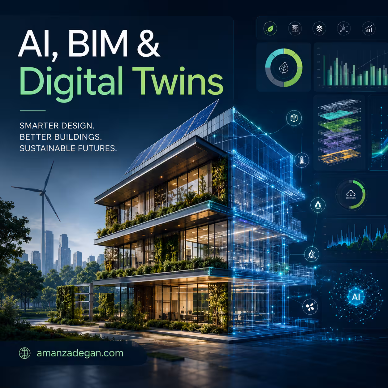 AI, BIM and Digital Twins for Sustainable Buildings: From Carbon Data to Operational Intelligence